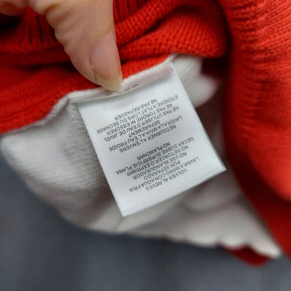 Alfred Dunner Womens Red Embroidered Cardigan Sweater With Contrast Trim Size M - Picture 5 of 5